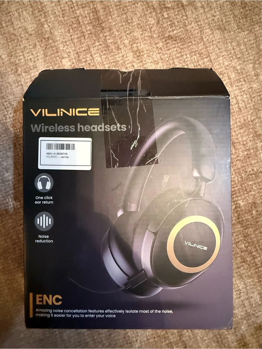 Wireless Over-Ear Headphones in Black and Golf